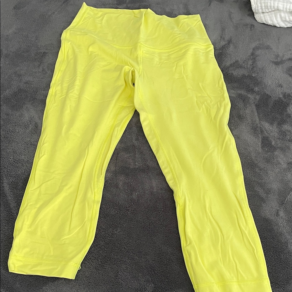 Lululemon neon Yellow crop Leggings